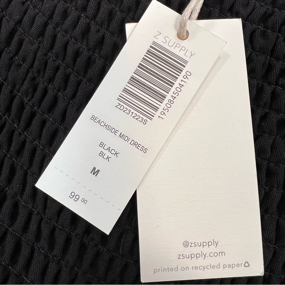 NEW Z Supply Beachside midi dress with Pockets SZ MED - Picture 3 of 5